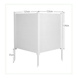 NNECW PVC Privacy Fence Panels with 3 Cuspidal Foot Stakes for Garden & Patio