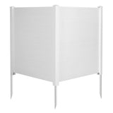 NNECW PVC Privacy Fence Panels with 3 Cuspidal Foot Stakes for Garden & Patio