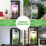 NNECW 91cm x 91cm x 183cm Indoor Plant Growth Tent wIth Floor Tray Storage Bag