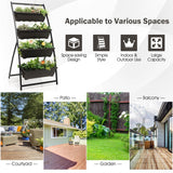 NNECW 4-Tier Vertical Raised Garden Bed with 4 Container Boxes for Vegetables Herbs
