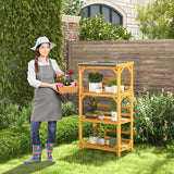 NNECW Wooden Storage Rack with Weatherproof Asphalt Roof for Garden