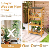 NNECW Wooden Storage Rack with Weatherproof Asphalt Roof for Garden