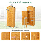 NNECW Outdoor Storage Cabinet with Lockable Doors for Garden