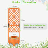 NNECW Free-Standing Raised Garden Bed with Trellis for Indoor & Outdoor Planting