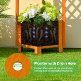 NNECW Free-Standing Raised Garden Bed with Trellis for Indoor & Outdoor Planting