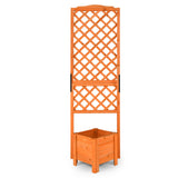 NNECW Free-Standing Raised Garden Bed with Trellis for Indoor & Outdoor Planting