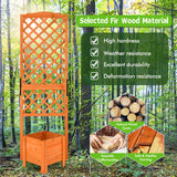 NNECW Free-Standing Raised Garden Bed with Trellis for Indoor & Outdoor Planting