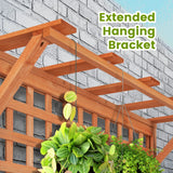 NNECW Raised Garden Bed with Trellis and Drainage Holes for Garden/Patio Balcony