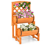 NNECW 2-Tier Raised Garden Bed with 2 Planter Boxes for Garden