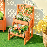 NNECW 2-Tier Raised Garden Bed with 2 Planter Boxes for Garden