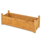 NNECW Wooden Raised Garden Bed with Drainage System for Garden
