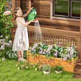 NNECW Wooden Raised Garden Bed with Drainage System for Garden
