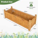 NNECW Wooden Raised Garden Bed with Drainage System for Garden