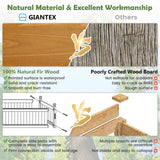 NNECW Wooden Raised Garden Bed with Drainage System for Garden