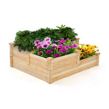 NNECW Outdoor Elevated Planter Box with Open-Ended Base for Garden