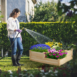 NNECW Outdoor Elevated Planter Box with Open-Ended Base for Garden