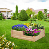 NNECW Outdoor Elevated Planter Box with Open-Ended Base for Garden
