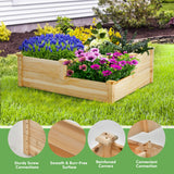 NNECW Outdoor Elevated Planter Box with Open-Ended Base for Garden