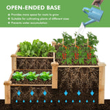 NNECW Outdoor Elevated Planter Box with Open-Ended Base for Garden