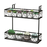 NNECW 2-Tier Flower Pot Holder with Adjustable Hooks for Patio/Porch