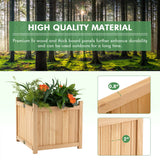 NNECW Folding Square Fir Wood Raised Garden Bed for Vegetables Flowers Herbs