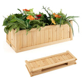 NNECW Wooden Planter Box with Fir Wood for Patio