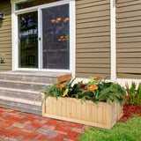 NNECW Wooden Planter Box with Fir Wood for Patio