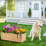 NNECW Wooden Planter Box with Fir Wood for Patio