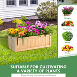 NNECW Wooden Planter Box with Fir Wood for Patio