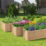 NNECW Wooden Planter Box with Fir Wood for Patio