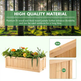 NNECW Wooden Planter Box with Fir Wood for Patio