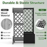 NNECW 124 cm Raised Garden Bed with Trellis for Climbing Plants