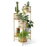 NNECW 6-tier Folding Metal Plant Stand with Folding Design for Garden/Patio