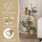 NNECW 6-tier Folding Metal Plant Stand with Folding Design for Garden/Patio