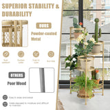 NNECW 6-tier Folding Metal Plant Stand with Folding Design for Garden/Patio