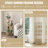 NNECW 6-tier Folding Metal Plant Stand with Folding Design for Garden/Patio