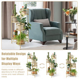 NNECW 6-tier Folding Metal Plant Stand with Folding Design for Garden/Patio