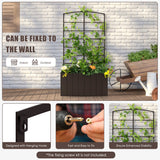 NNECW Raised Garden Bed with Trellis for Climbing Plants/ Basket Plants