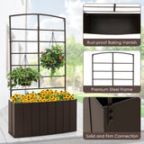 NNECW Raised Garden Bed with Trellis for Climbing Plants/ Basket Plants