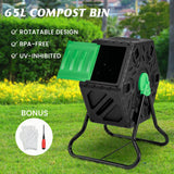 NNECW 65 L Single Chamber Compost Tumbler with Sliding Door