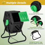 NNECW 65 L Single Chamber Compost Tumbler with Sliding Door