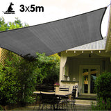 NNEDPE Wallaroo Rectangular Shade Sail 3m x 5m -Grey