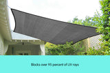 NNEDPE Wallaroo Rectangular Shade Sail 3m x 5m -Grey