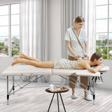 NNECW 2 Fold Portable Massage Bed with Carrying Bag for Home