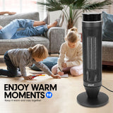 NNEDPE Pronti Electric Tower Heater 2000W Remote Portable - Black