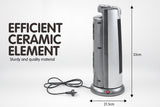NNEDPE Pronti Electric Ceramic Tower Heater Silver