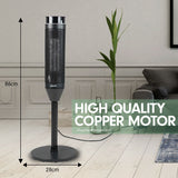 NNEDPE Pronti Electric Tower Heater 2000W Ceramic Portable Remote - Black