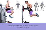 NNEDPE Powertrain Home Gym Multi Station with 175lb Weights and Dumbbells