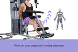 NNEDPE Powertrain Home Gym Multi Station with 175lb Weights and Dumbbells