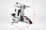 NNEDPE Powertrain Home Gym Multi Station with 175lb Weights and Dumbbells